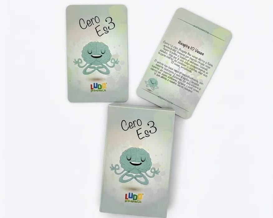 Cartas antiestrés con un personaje meditando